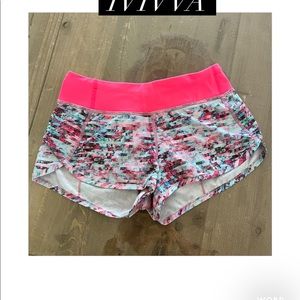 Ivivva shorts, size 10, multicolor, pink waistband